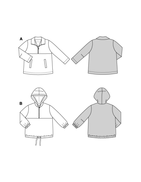 Patron Burda 5881 - Veste