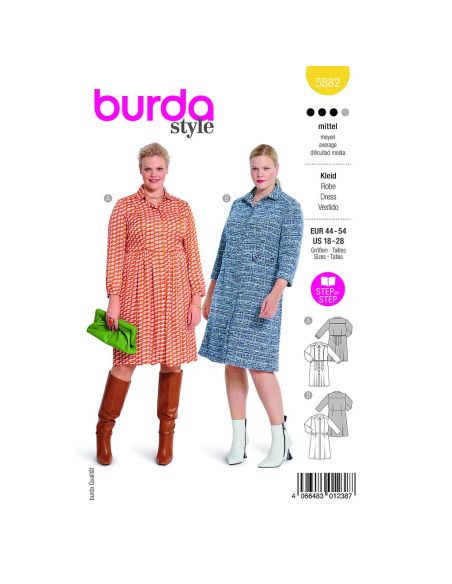 Patron Burda 5882 - Robe