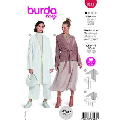 Patron Burda 5883 - Veste & manteau