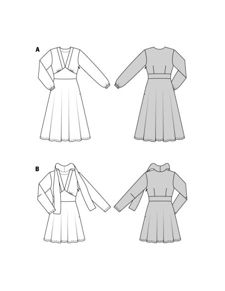 Patron Burda 5885 - Robe