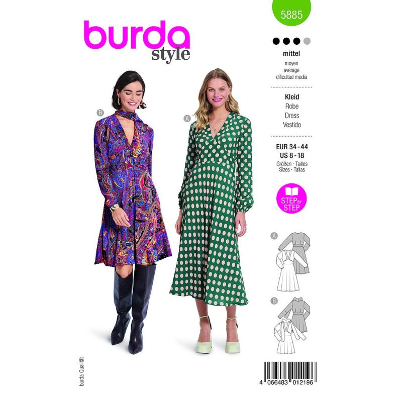 Patron Burda 5885 - Robe