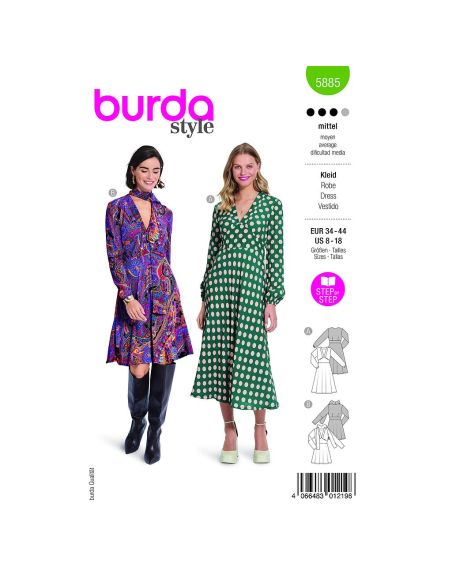 Patron Burda 5885 - Robe