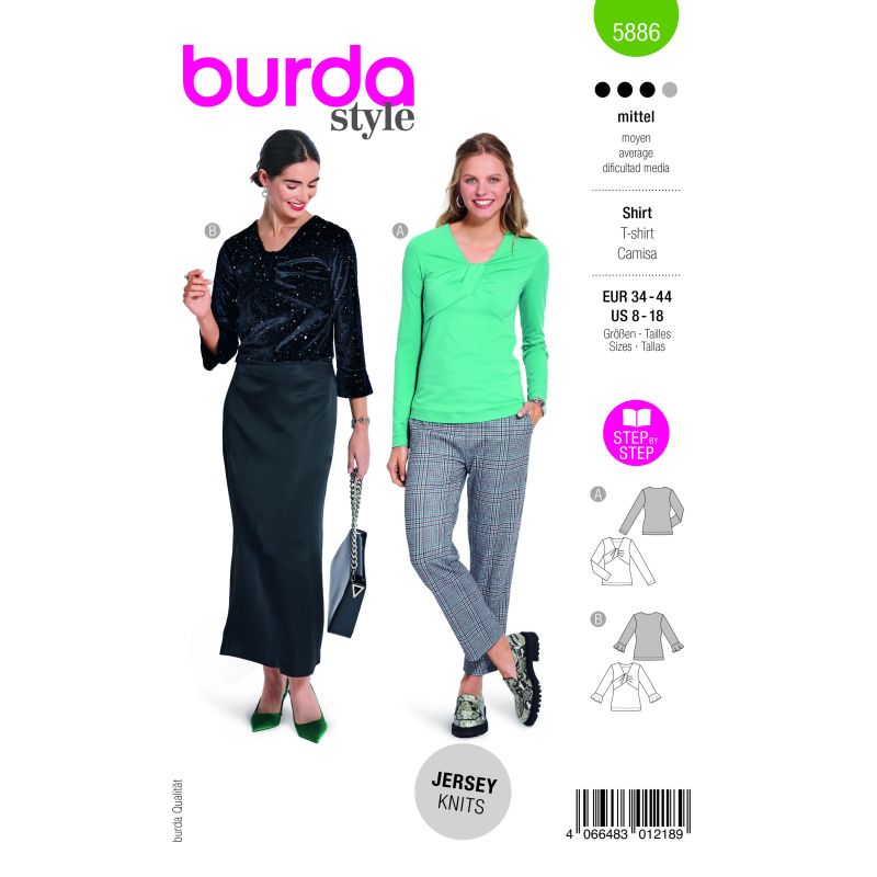 Patron Burda 5886 - T-shirt