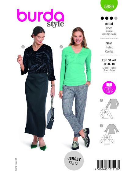 Patron Burda 5886 - T-shirt