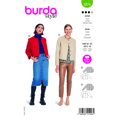Patron Burda 5870 - Veste