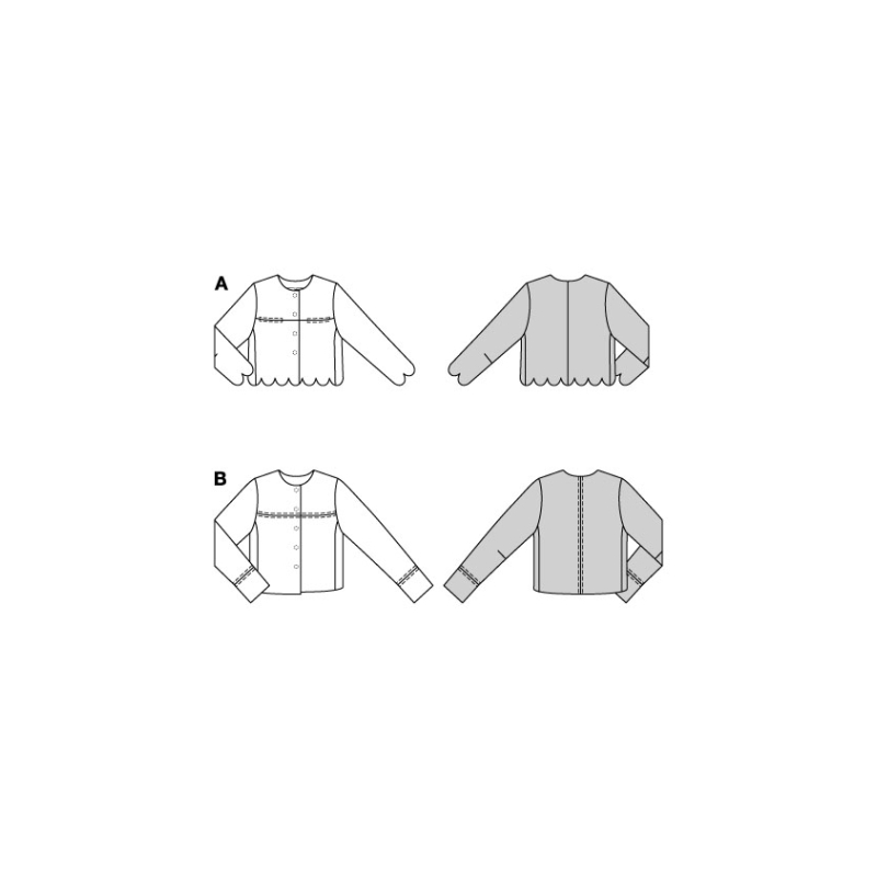 Patron Burda 5870 - Veste