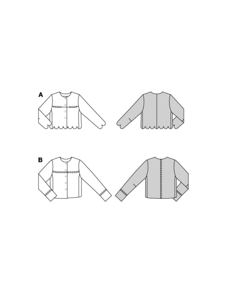 Patron Burda 5870 - Veste