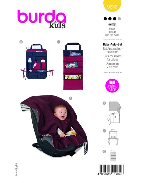 Patron Burda 9233 - Accessoires bébé