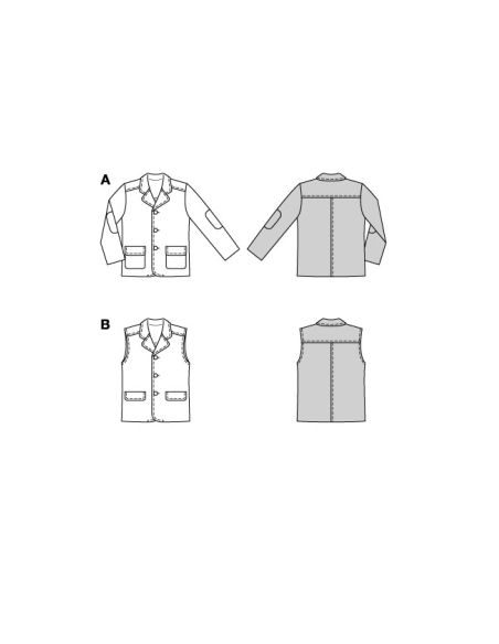Patron Burda 9234 - Veste & gilet