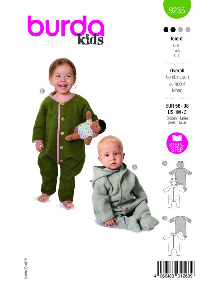 Patron Burda 9235 - Grenouillère