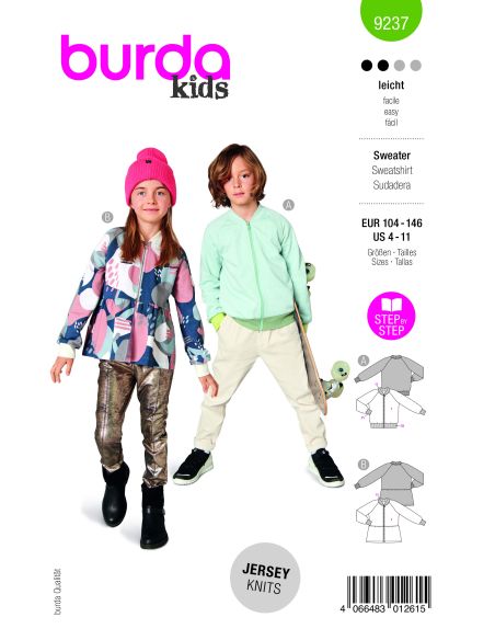 Patron Burda 9237 - Sweater