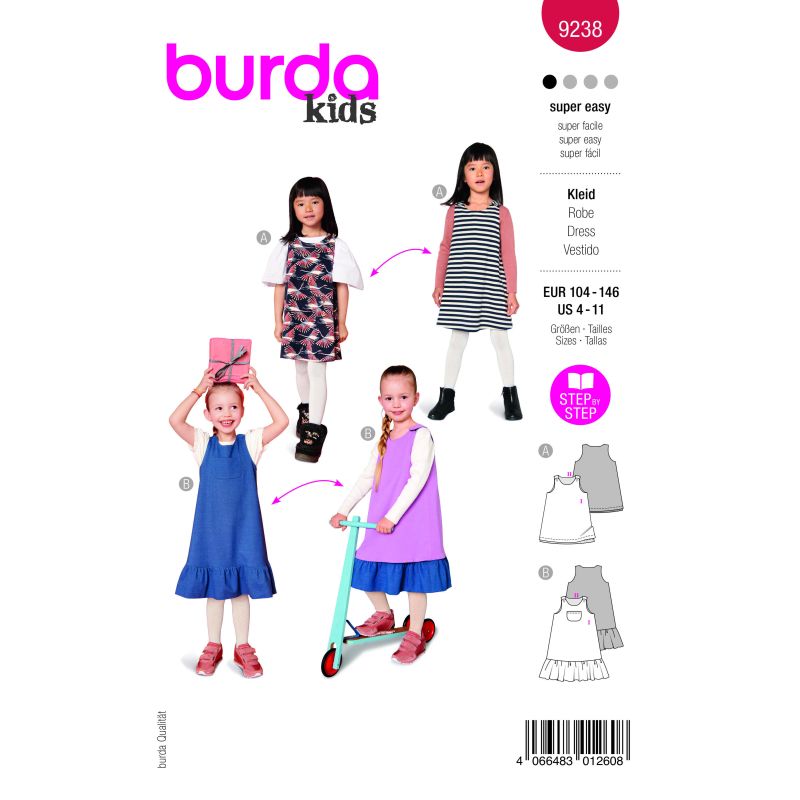 Patron Burda 9238 - Robe