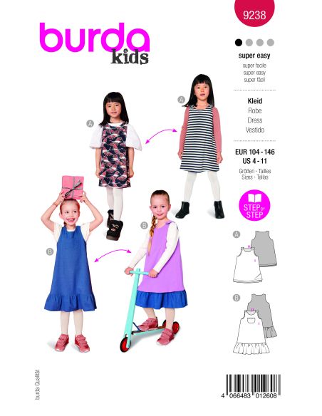 Patron Burda 9238 - Robe