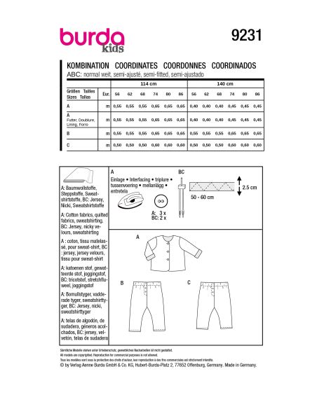 Patron Burda 9231- Ensemble