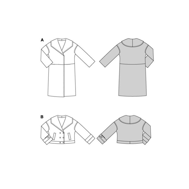 Patron Burda 5860 - Veste & manteau
