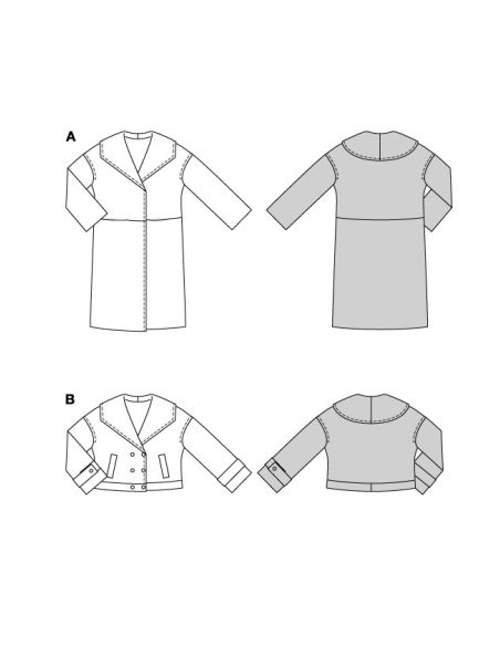 Patron Burda 5860 - Veste & manteau