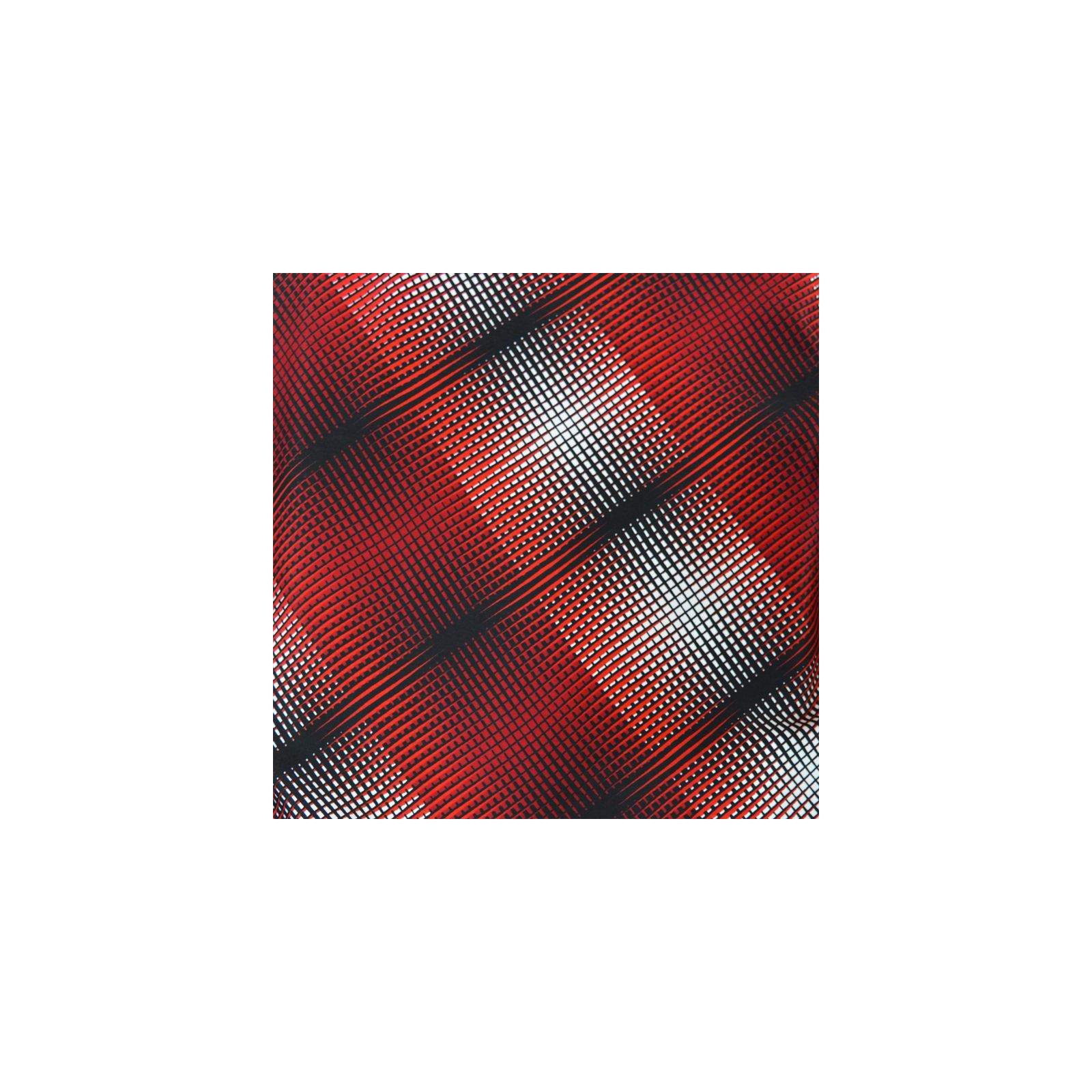 Crêpe Polyester imprimé effet d'optique rouge