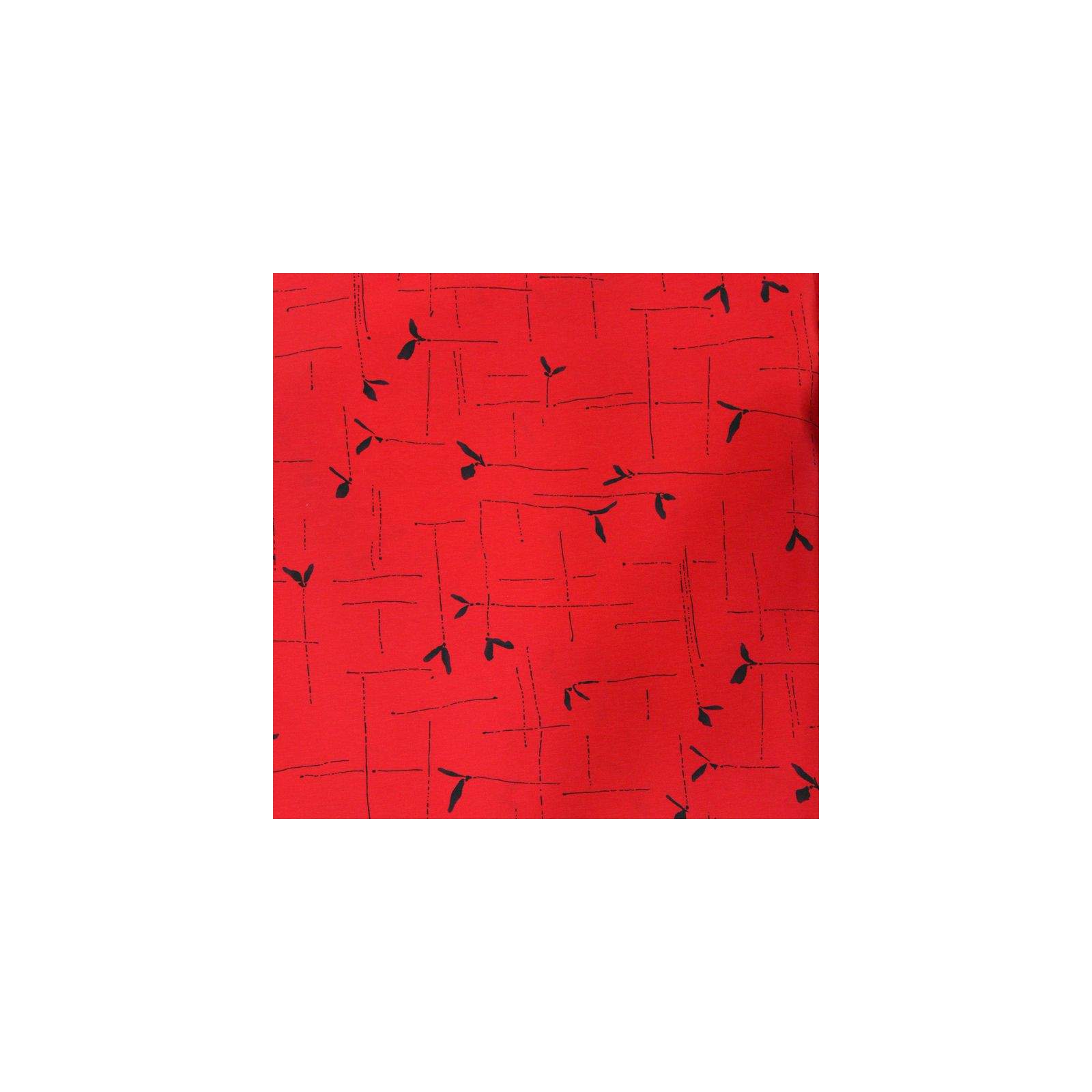 Crêpe Polyester imprimé pointillés fond rouge