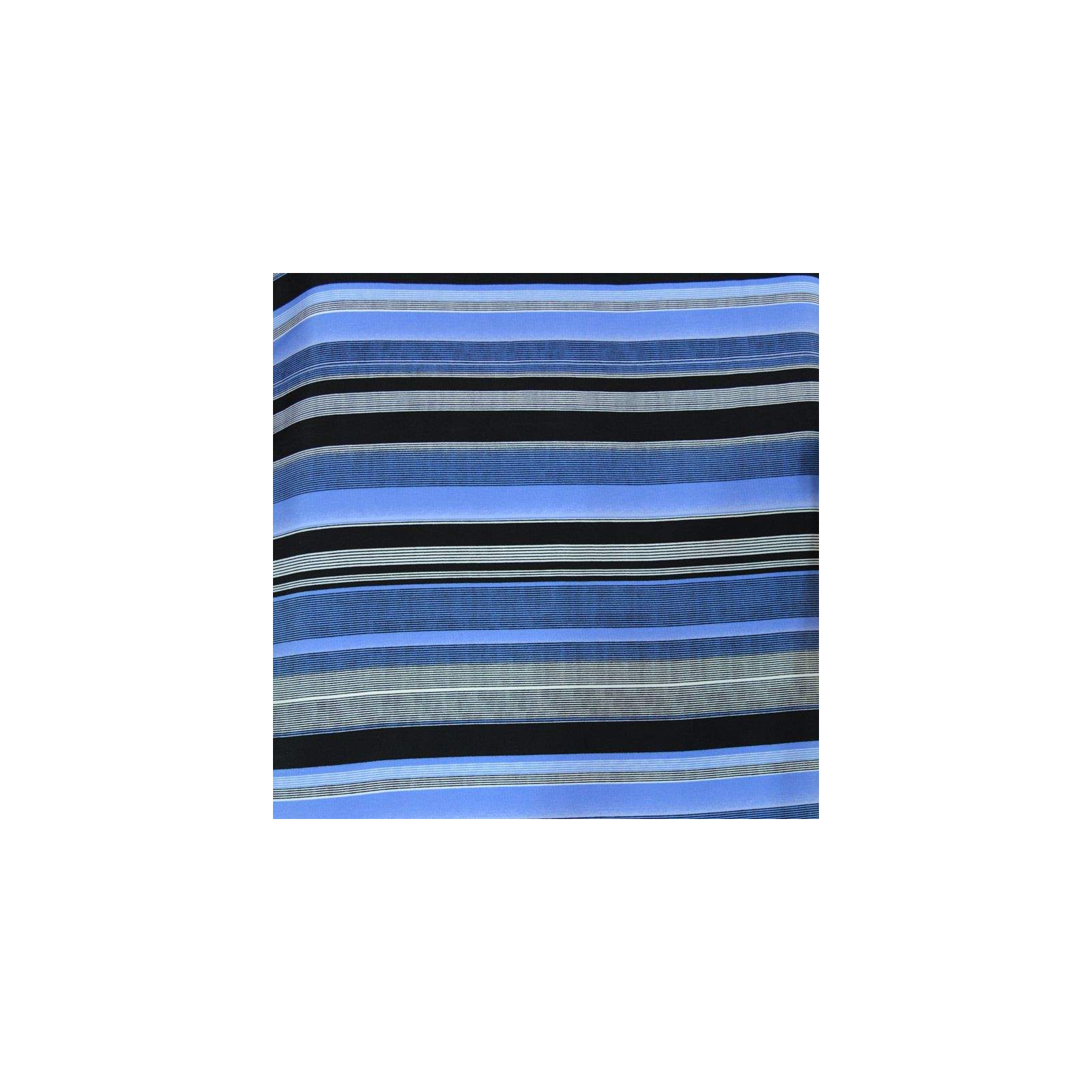 Crêpe Polyester imprimé rayures bleues et noires
