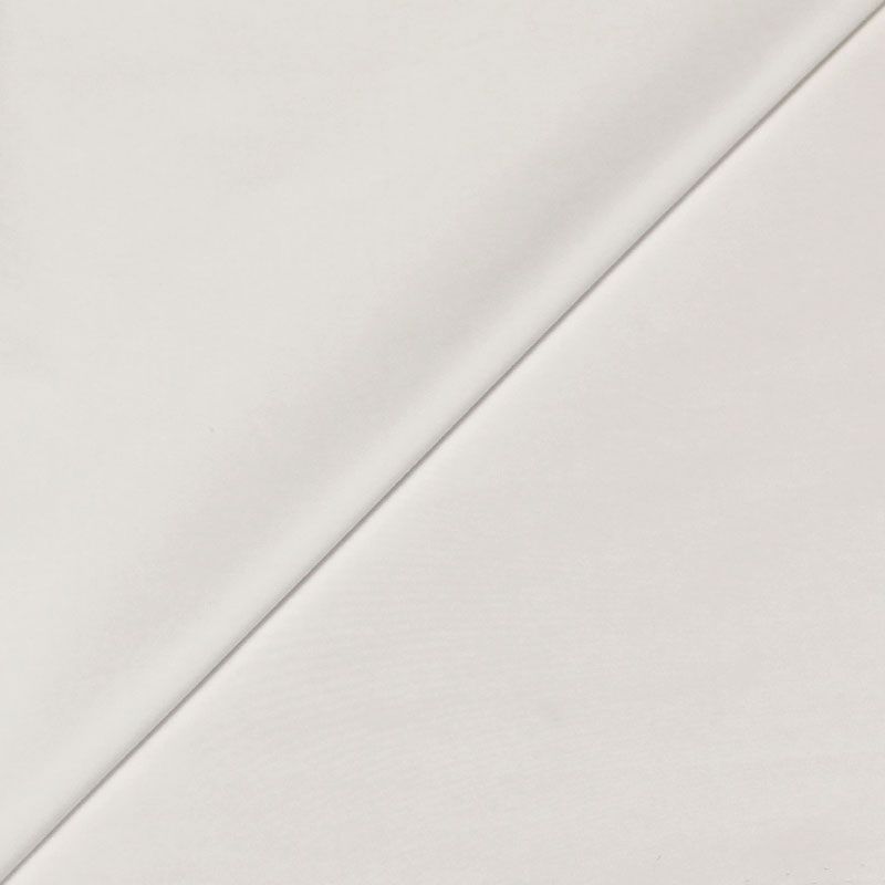 Popeline coton peigné & élasthanne - Blanc