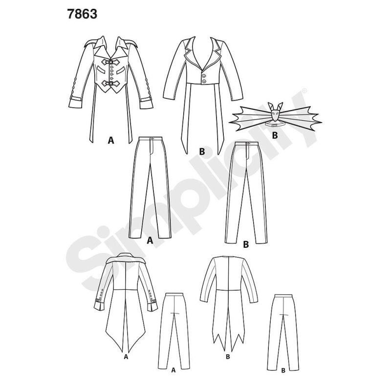 Patron Simplicity 1039.AA - Déguisement Homme