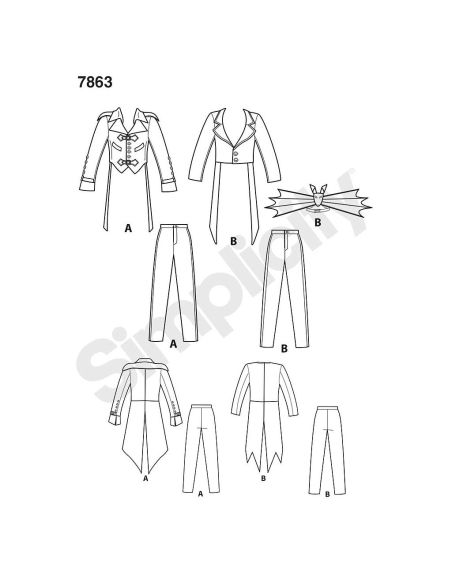 Patron Simplicity 1039.AA - Déguisement Homme