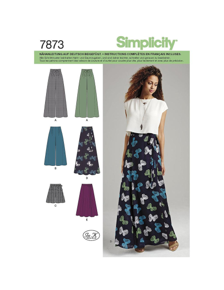 Patron Simplicity 1069.D5 - Jupe, short et pantalon femme
