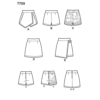 Patron Simplicity 1370.P5- Short jupette 2