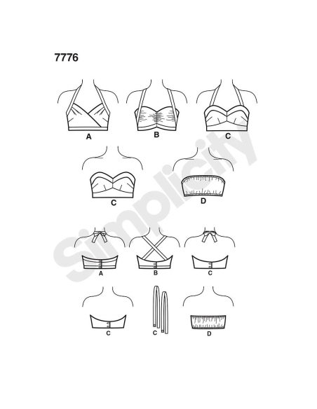 Patron Simplicity 1426.D5 - Soutien gorge vintage