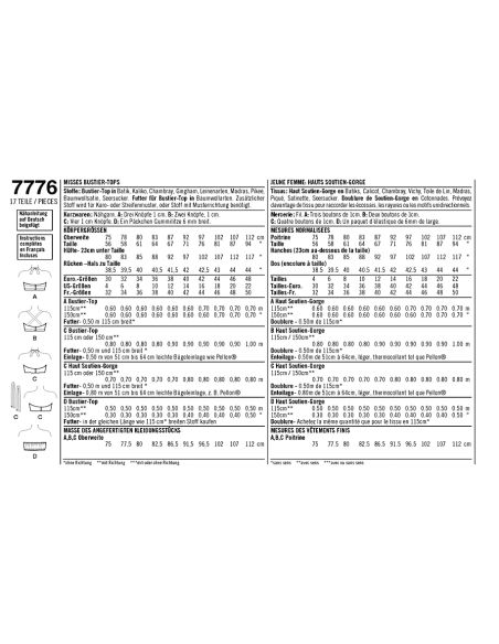 Patron Simplicity 1426.D5 - Soutien gorge vintage