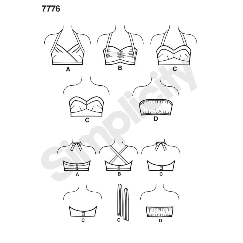 Patron Simplicity 1426.R5 - Soutien gorge vintage