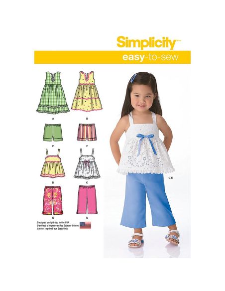 Patron Simplicity 1451.A - Ensemble fillette