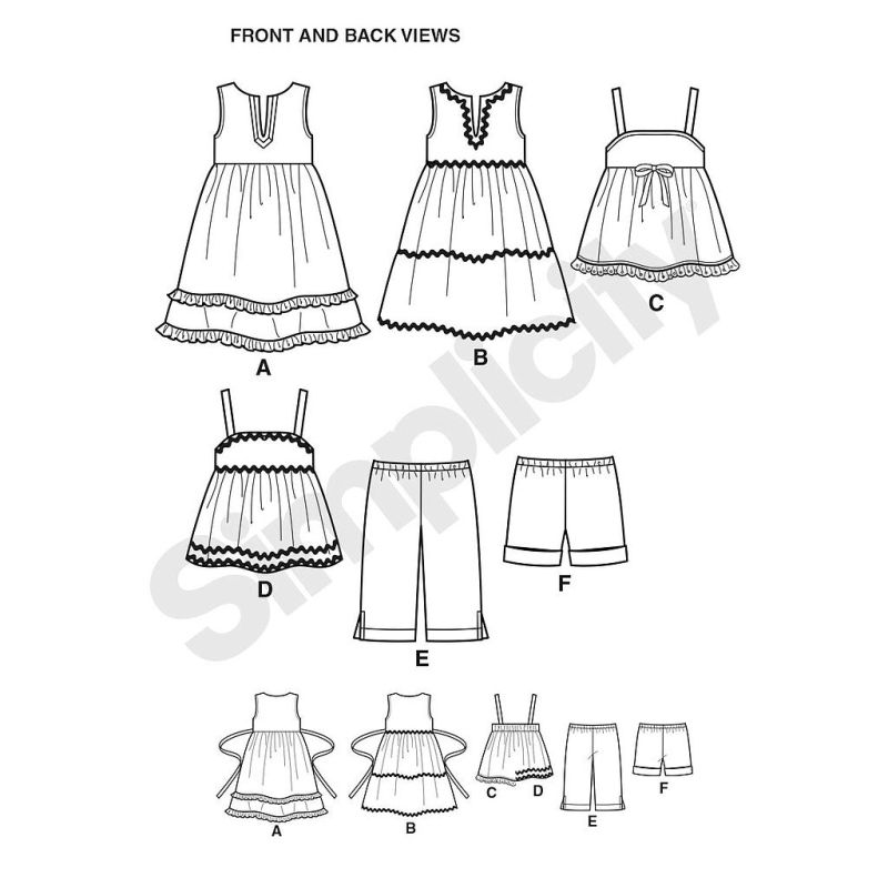 Patron Simplicity 1451.A - Ensemble fillette