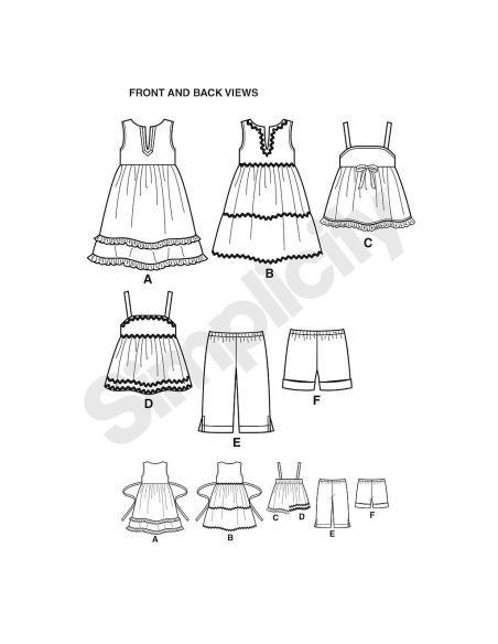 Patron Simplicity 1451.A - Ensemble fillette