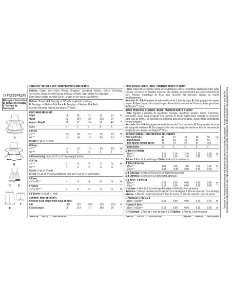 Patron Simplicity 1451.A - Ensemble fillette
