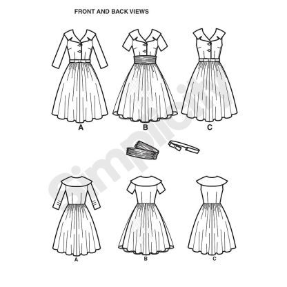 Patron Simplicity 1459.K5 - robe vintage 2