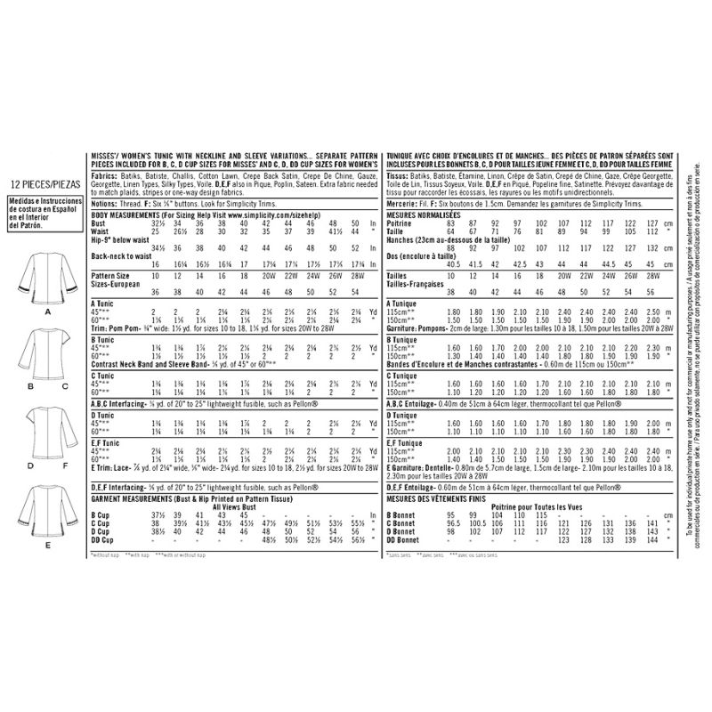 Patron Simplicity 1461.AA - Tunique