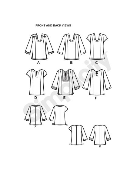 Patron Simplicity 1461.BB - Tunique