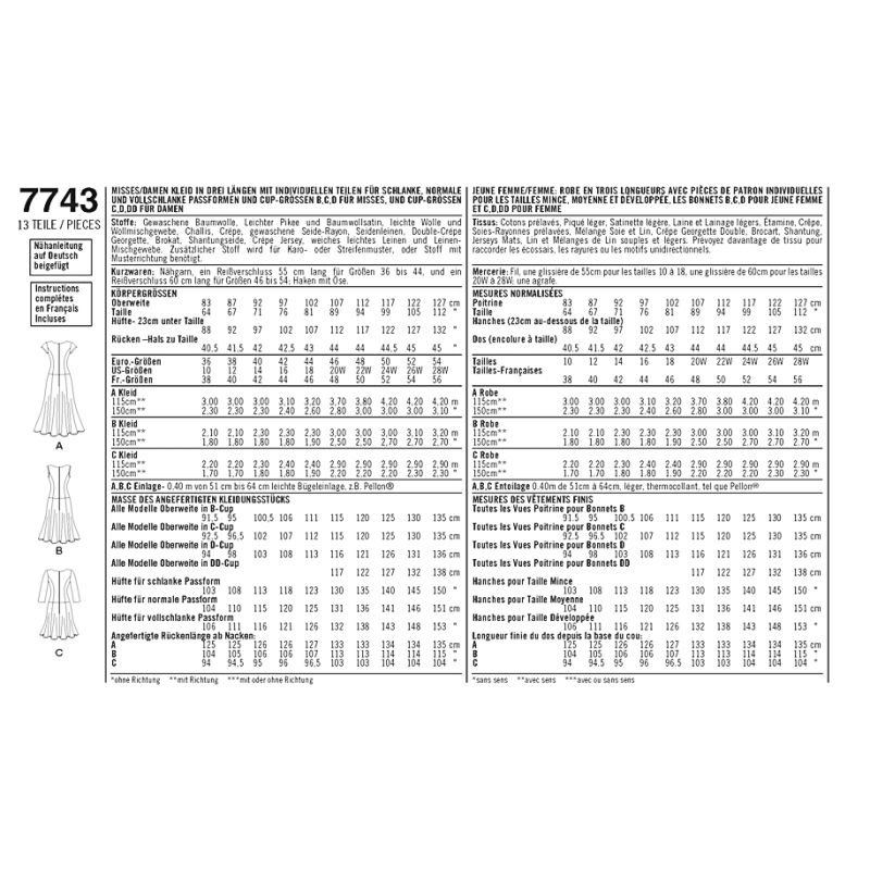 Patron Simplicity 1537.AA - Robe