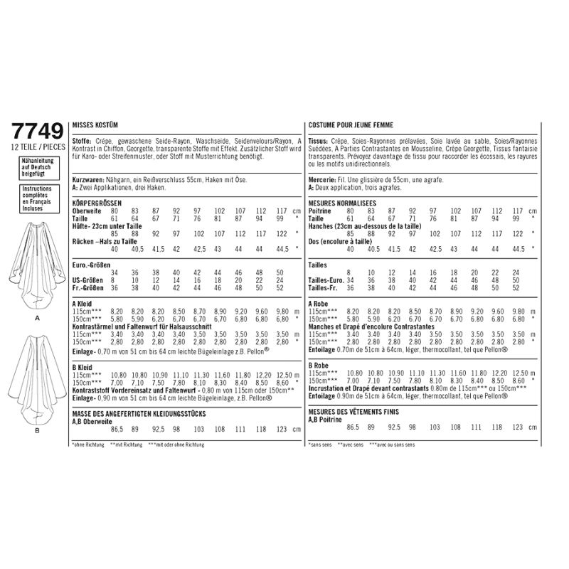 Patron Simplicity 1551.U5 - Déguisement Costume historique