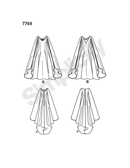 Patron Simplicity 1551.U5 - Déguisement Costume historique