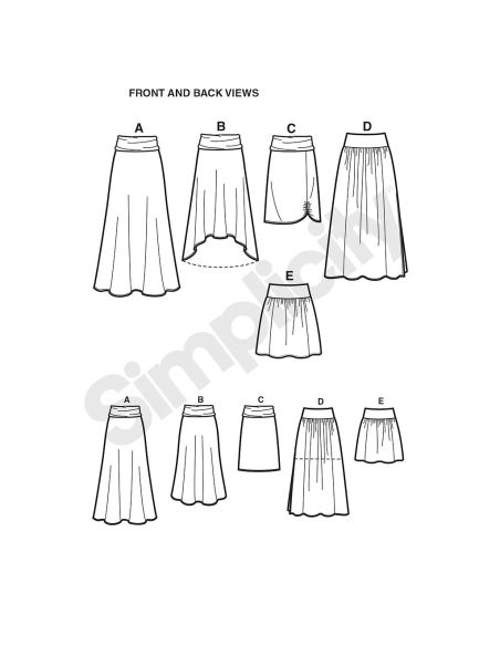 Patron Simplicity 1616.K5 - Jupe