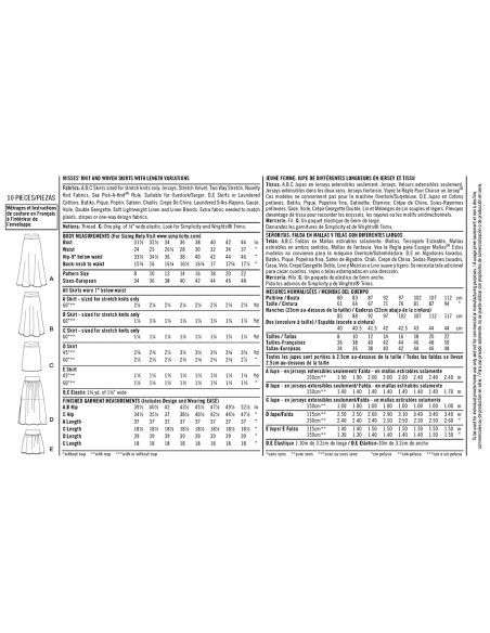 Patron Simplicity 1616.R5 - Jupe