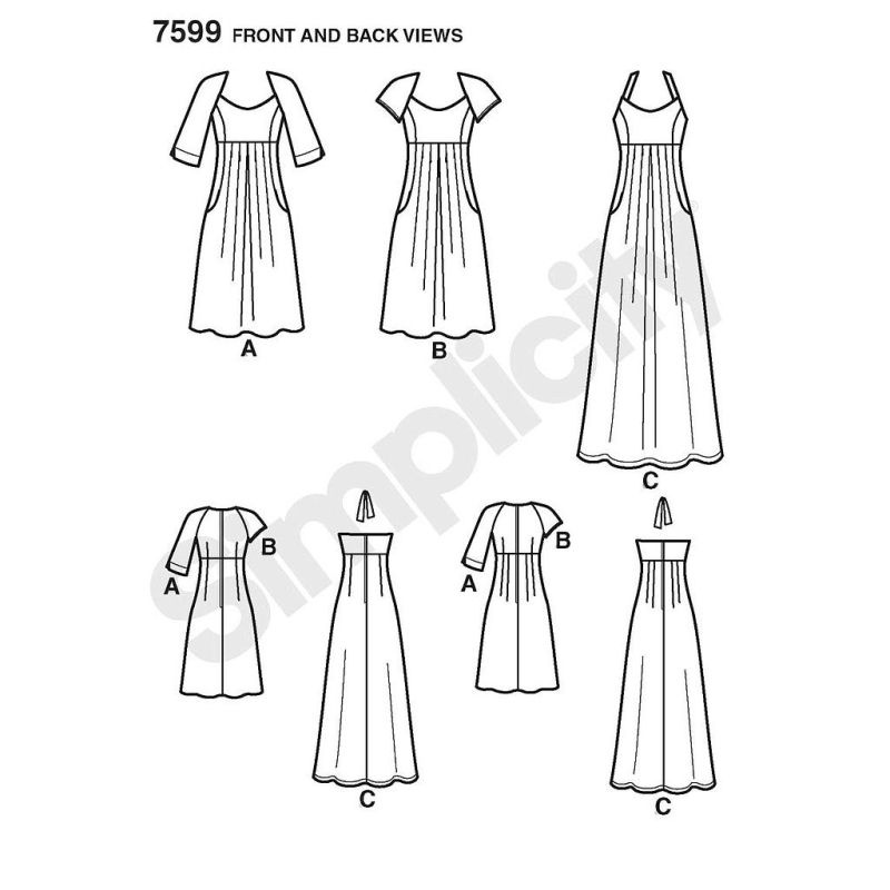Patron Simplicity 1800.AA - Robe femme