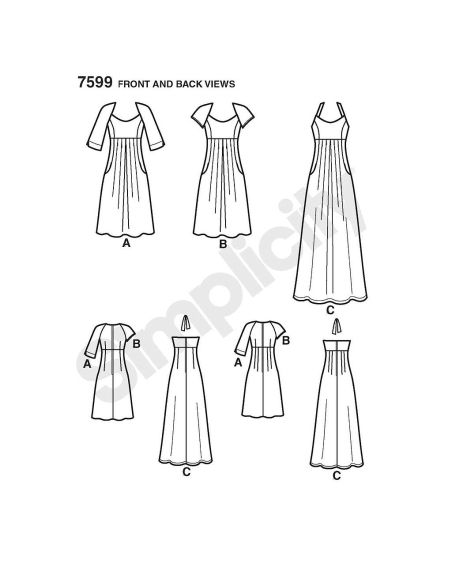 Patron Simplicity 1800.AA - Robe femme