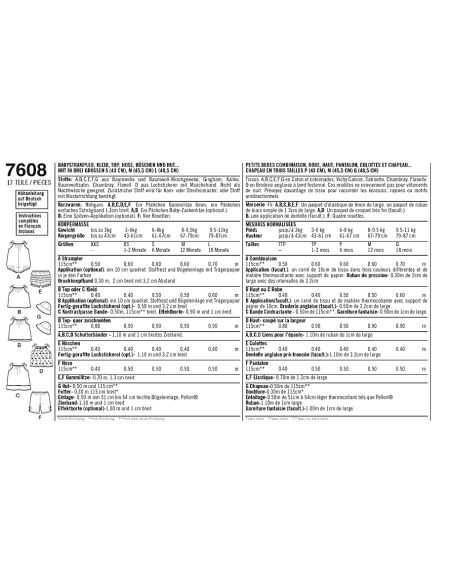 Patron Simplicity 1813.A - Ensemble bébé