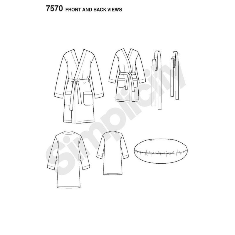Patron Simplicity 1946.A - Peignoirs la Famille