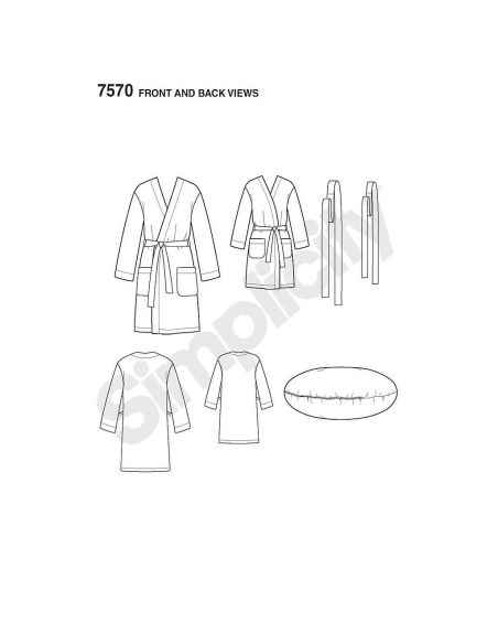 Patron Simplicity 1946.A - Peignoirs la Famille