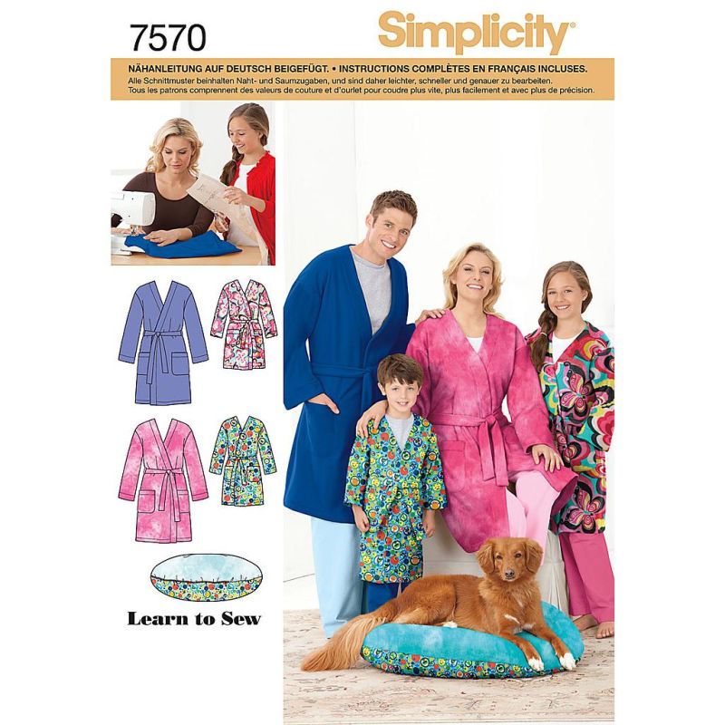 Patron Simplicity 1946.A - Peignoirs la Famille