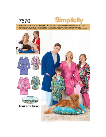 Patron Simplicity 1946.A - Peignoirs la Famille